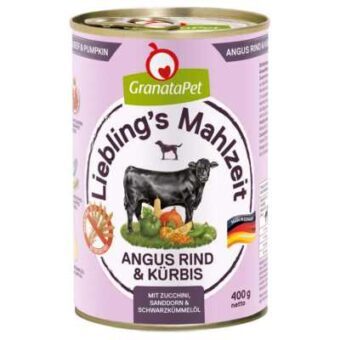 24x400g Granatapet Liebling's Mahlzeit Angus marha & tök nedves kutyatáp - Kisállat kiegészítők webáruház - állateledelek