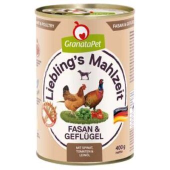 24x400g Granatapet Liebling's Mahlzeit Fácán & szárnyas nedves kutyatáp - Kisállat kiegészítők webáruház - állateledelek