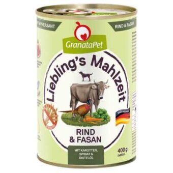 24x400g Granatapet Liebling's Mahlzeit Marha & fácán nedves kutyatáp - Kisállat kiegészítők webáruház - állateledelek