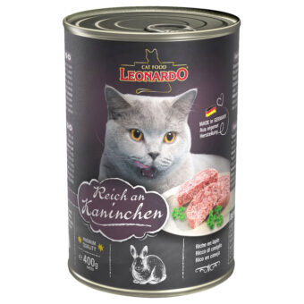 24x400g Leonardo All Meat Nyúl nedves macskatáp - Kisállat kiegészítők webáruház - állateledelek