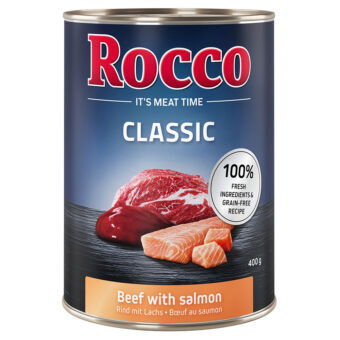 24x400g Rocco Classic nedves kutyatáp- Marha & lazac - Kisállat kiegészítők webáruház - állateledelek