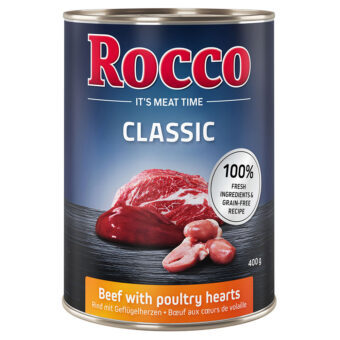 24x400g Rocco Classic nedves kutyatáp- Marha & szárnyasszív - Kisállat kiegészítők webáruház - állateledelek