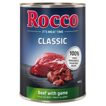 24x400g Rocco Classic nedves kutyatáp- Marha & vad - Kisállat kiegészítők webáruház - állateledelek