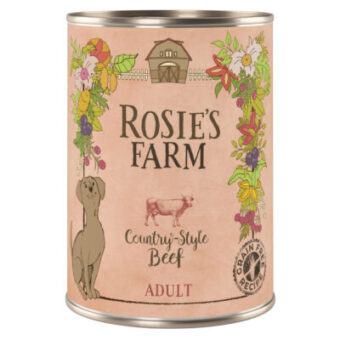 24x400g Rosie's Farm Adult nedves kutyatáp- Marha - Kisállat kiegészítők webáruház - állateledelek