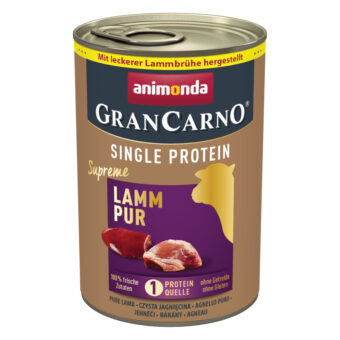 24x400g animonda GranCarno Adult Single Protein Supreme nedves kutyatáp- Bárány Pur - Kisállat kiegészítők webáruház - állateledelek