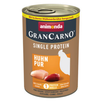 24x400g animonda GranCarno Adult Single Protein nedves kutyatáp- Csirke Pur - Kisállat kiegészítők webáruház - állateledelek