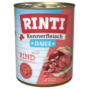 24x800g RINTI ínyenceknek nedves kutyatáp- Junior marha - Kisállat kiegészítők webáruház - állateledelek