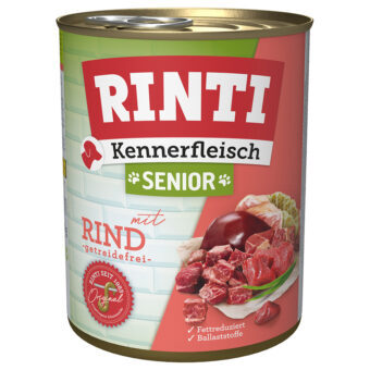 24x800g RINTI ínyenceknek nedves kutyatáp- Senior marha - Kisállat kiegészítők webáruház - állateledelek