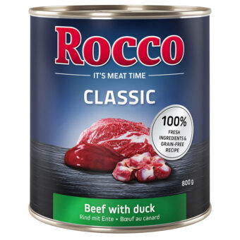 24x800g Rocco Classic nedves kutyatáp- Marha & kacsa - Kisállat kiegészítők webáruház - állateledelek