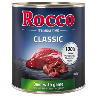 24x800g Rocco Classic nedves kutyatáp- Marha & vad - Kisállat kiegészítők webáruház - állateledelek