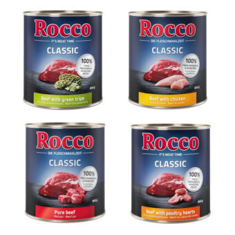 24x800g Rocco Classic nedves kutyatáp- Marha