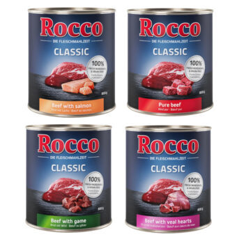 24x800g Rocco Classic nedves kutyatáp- Marha