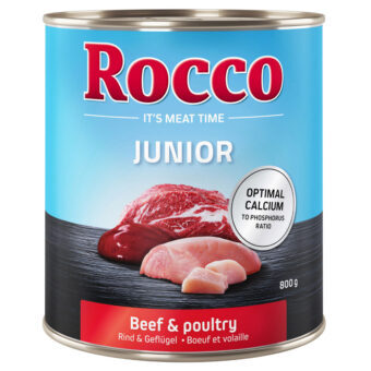 24x800g Rocco Junior Szárnyas & marha nedves kutyatáp - Kisállat kiegészítők webáruház - állateledelek