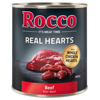 24x800g Rocco Real Hearts marha nedves kutyatáp - Kisállat kiegészítők webáruház - állateledelek