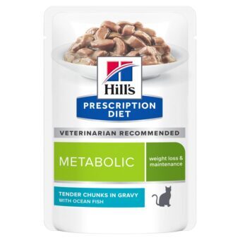 24x85Hill's Prescription Diet Metabolic tengeri hal nedves macskatáp - Kisállat kiegészítők webáruház - állateledelek