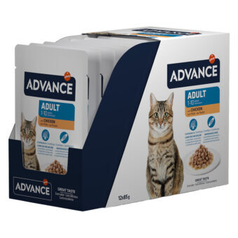 24x85g Advance Feline Adult csirke nedves macskatáp - Kisállat kiegészítők webáruház - állateledelek