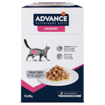 24x85g Advance Veterinary Diets Feline Urinary nedves macskatáp 20+4 ingyen - Kisállat kiegészítők webáruház - állateledelek