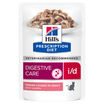 24x85g Hill's Prescription Diet Feline i/d lazac nedves macskatáp - Kisállat kiegészítők webáruház - állateledelek