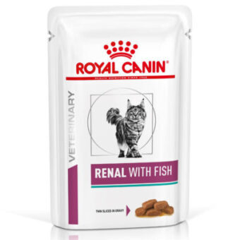 24x85g Royal Canin Veterinary nedves macskatáp- Renal hal - Kisállat kiegészítők webáruház - állateledelek