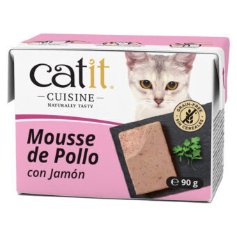 24x90g Catit Cuisine Mousse Csirke & sonka nedves macskaeledel - Kisállat kiegészítők webáruház - állateledelek