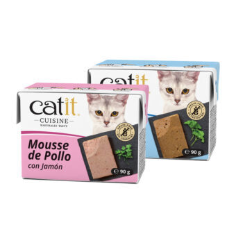 24x90g Catit Cuisine Mousse nedves macskaeledel Mix: tonhal & lazac + csirke & sonka - Kisállat kiegészítők webáruház - állateledelek