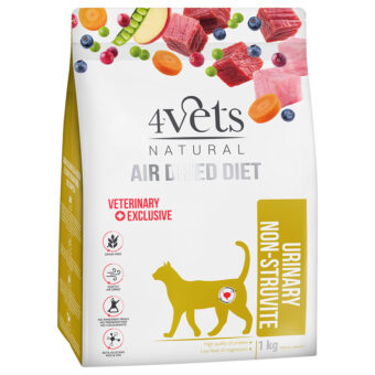 2x1kg 4Vets Natural Feline Urinary száraz macskatáp - Kisállat kiegészítők webáruház - állateledelek