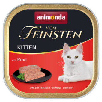 36x100g animonda vom Feinsten Kitten nedves macskatáp-marha - Kisállat kiegészítők webáruház - állateledelek