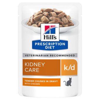 24x85g Hill's Prescription Diet k/d Kidney Care macskatáp - csirke - Kisállat kiegészítők webáruház - állateledelek