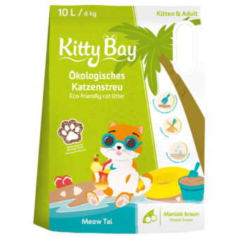 3x10l (18kg) KittyBay Meow Tai barna manióka macskaalom - Kisállat kiegészítők webáruház - állateledelek