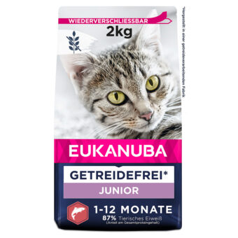 3x2kg  Eukanuba Kitten Grain Free lazac száraz macskatáp - Kisállat kiegészítők webáruház - állateledelek