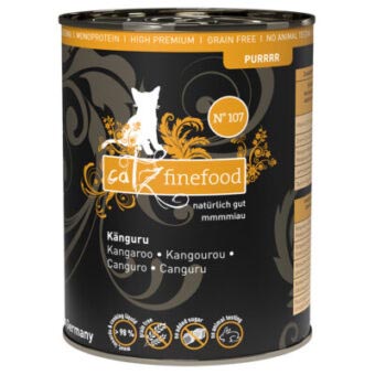 4800g catz finefood Purrrr nedves macskatáp- No. 107 kenguru - Kisállat kiegészítők webáruház - állateledelek