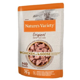 48x70g Nature's Variety Original Paté No Grain csirke & liba nedves macskatáp 38+10 ingyen - Kisállat kiegészítők webáruház - állateledelek