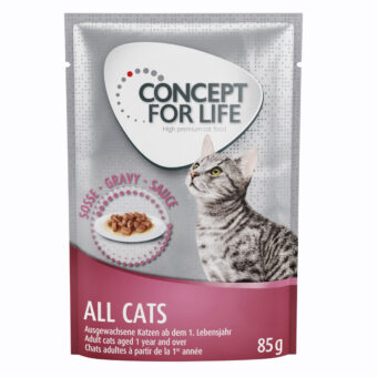 48x85g Concept for Life All Cats szószban nedves macskatáp - Kisállat kiegészítők webáruház - állateledelek