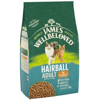 2x4kg James Wellbeloved Adult Cat Hairball pulyka száraz macskatáp - Kisállat kiegészítők webáruház - állateledelek