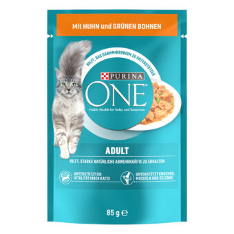 52x85g PURINA ONE Adult csirke & zöldbab  nedves macskatáp - Kisállat kiegészítők webáruház - állateledelek