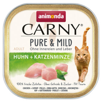 64x100g animonda Carny Adult Pure & Mild Csirke + macskamenta nedves macskatáp - Kisállat kiegészítők webáruház - állateledelek