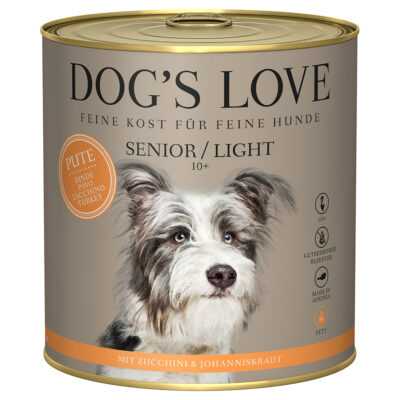 6x 800g Dog's Love Senior/Light pulykás nedves kutyaeledel - Kisállat kiegészítők webáruház - állateledelek