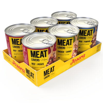 6x800g Josera Meatlovers Menü nedves kutyatáp vegyes csomagban - Kisállat kiegészítők webáruház - állateledelek