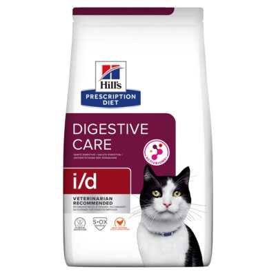 2x8kg Hill's Prescription Diet Feline száraz macskatáp-  i/d Digestive Care csirke  (2 x 8 kg) - Kisállat kiegészítők webáruház - állateledelek