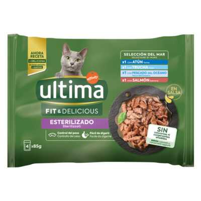 96x85g Ultima Cat Sterilized halváltozatok nedves macskatáp 76+20 ingyen - Kisállat kiegészítők webáruház - állateledelek