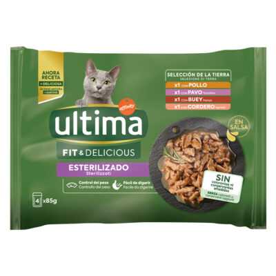 96x85g Ultima Cat Sterilized húsváltozatok nedves macskatáp 76+20 ingyen - Kisállat kiegészítők webáruház - állateledelek