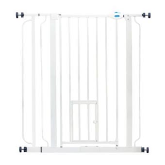 Carlson Pet Gate extra magas zárórács macskaajtóval - M 91