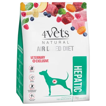 Economy csomag: 2x1kg 4Vets Natural Canine Hepatic száraz kutyatáp - Kisállat kiegészítők webáruház - állateledelek