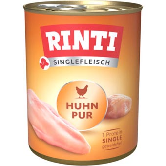 24x800g RINTI Singlefleisch csirke pur nedves kutyatáp - Kisállat kiegészítők webáruház - állateledelek