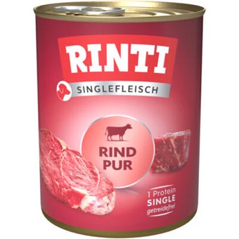 24x800g RINTI Singlefleisch marha pur nedves kutyatáp - Kisállat kiegészítők webáruház - állateledelek