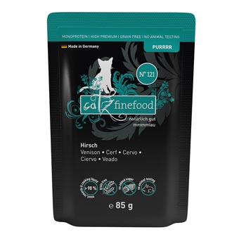 catz finefood Purrrr tasakos gazdaságos csomag 24 x 85 g - No. 121 szarvas - Kisállat kiegészítők webáruház - állateledelek