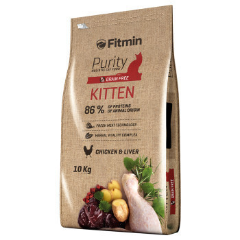 2x10kg Fitmin Cat Purity Kitten száraz macskatáp - Kisállat kiegészítők webáruház - állateledelek