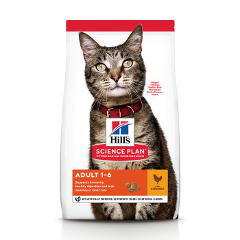 2x10kg Hill's Science Plan Feline Adult 1+ csirke száraz macskatáp - Kisállat kiegészítők webáruház - állateledelek