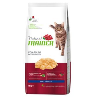 2x10kg Natural Trainer Adult csirke száraz macskatáp - Kisállat kiegészítők webáruház - állateledelek