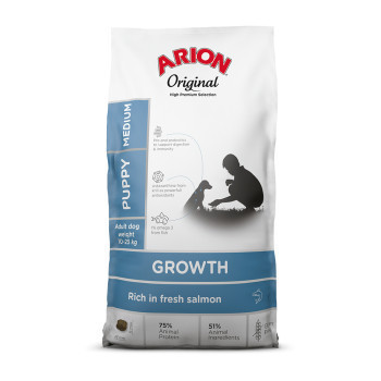 2x12kg Arion Original Growth Medium Breed hal száraz kutyatáp - Kisállat kiegészítők webáruház - állateledelek